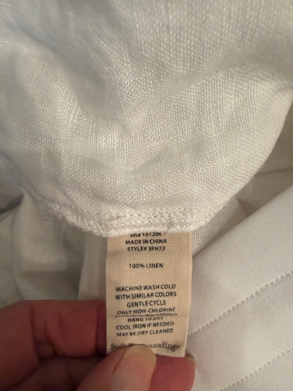 Soft Surroundings White Wide-Leg 100% Linen  Pants - Picture 8 of 8